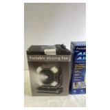 Portable Misting Fan and Arctic Air Grip Go Clamp-On Air Cooler Set