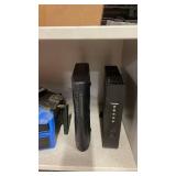 Lot of 2 Linksys Routers, Arris Modem, Frontier Modem, and Remote