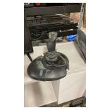 Electronics Assortment with Monitor, Microsoft SideWinder Joystick, and Motion Sensor Switch