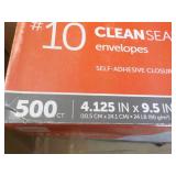 500 Clean Seal #10 Envelopes...