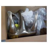 Dual Handle Bathroom Faucet Satin N...