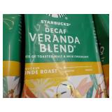 4 Starbucks 12 oz Decaf Veranda Ble...