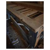 2- Wood Tables W/Wood Rollers in Tables