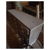 Vintage Wood 12 Drawer Parts Cabinet