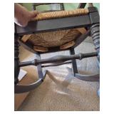 Vintage Wicker Bottom Wooden Rocking Chair