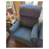 2 Blue Rocking, Swivel Recliners