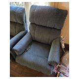 2 Blue Rocking, Swivel Recliners