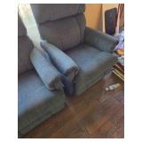 2 Blue Rocking, Swivel Recliners
