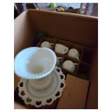 White Glassware & Platters