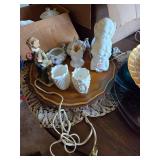 White Glassware & Platters