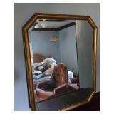 Lane 6 Drawer Dresser & Gold Rim Mirror