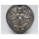 Large Old Vintage Genuine Silver Hindu Shiva Pendant