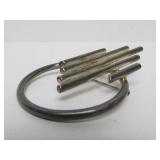 Larger Vintage 3D Sculptural Modernist Sterling Silver Brooch