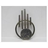 Larger Vintage 3D Sculptural Modernist Sterling Silver Brooch