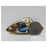 Stunning Modernist Enameled Brooch