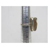Wonderful Signed Vintage BURLE MARX Carved Smoky Quartz "Forma Livre" Sterling Silver Ring - Size 6