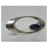 Mid Century Signed Sculptural Sterling Brooch by N.E. FROM - Danmark