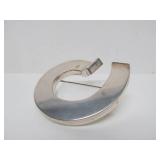 Large Sculptural Sterling Silver Brooch