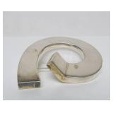 Large Sculptural Sterling Silver Brooch