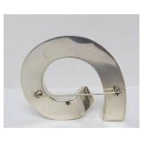 Large Sculptural Sterling Silver Brooch
