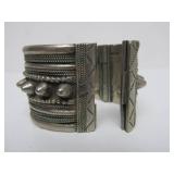 Large Heavy Tribal Middle Eastern Cuff Bracelet