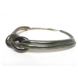 Large Vintage Sterling Silver "Knotted" Necklace