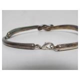 Large Vintage Sterling Silver "Knotted" Necklace
