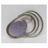 Very Nice Signed Vintage Modernist Sterling Silver Brooch - Signed Erickson