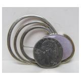 Very Nice Signed Vintage Modernist Sterling Silver Brooch - Signed Erickson