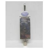 Large & Exceptional Sterling Silver, Cloisonné Enamel & Gemstone Pendant by William Bailey