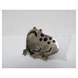 Larger Vintage Taxco Sterling Silver Frog Brooch