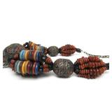 Old Vintage LARGE Beaded Moroccan Berber Necklace