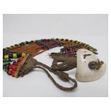 Large & Impressive Antique Kanyak Naga Necklace w/Trade Beads, Brass Bells & Shell