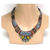 Lovely Vintage Tibetan & other Gemstone Necklace