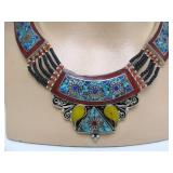 Lovely Vintage Tibetan & other Gemstone Necklace