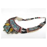 Lovely Vintage Tibetan & other Gemstone Necklace