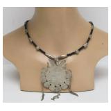 Vintage Necklace w/Large Old Antique Genuine Silver Coin & Smaller Silver Coins
