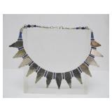 Very Nice Vintage Tibetan or Nepalese Lapis Necklace w/Ornate Metalwork