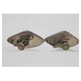 Excellent Old Signed Southwestern Sterling Earrings - Signed Cortez