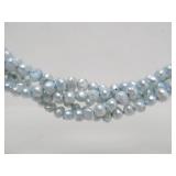Unworn Multi-Strand Genuine Pearl Necklace w/Sterling Clasps