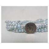 Unworn Multi-Strand Genuine Pearl Necklace w/Sterling Clasps