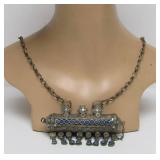 LARGE Old Vintage Afghan Amulet Prayer Box/Scroll Pendant Necklace