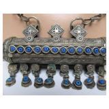 LARGE Old Vintage Afghan Amulet Prayer Box/Scroll Pendant Necklace