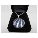 New Unworn EFFY Sterling Silver Round Pendant Necklace