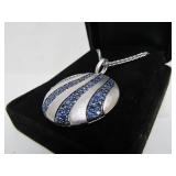 New Unworn EFFY Sterling Silver Round Pendant Necklace