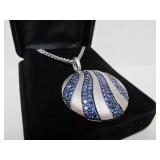 New Unworn EFFY Sterling Silver Round Pendant Necklace