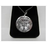 New Unworn EFFY Sterling Silver Round Pendant Necklace