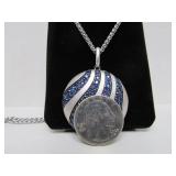 New Unworn EFFY Sterling Silver Round Pendant Necklace