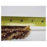 Beautiful Multi Strand Genuine Pearl & Citrine Pebble Necklace