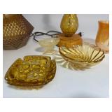 Lot of Amber Colored Glass